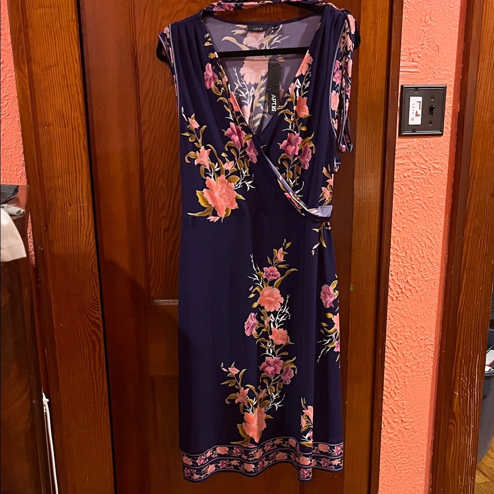 Apt. 9 Navy Floral Midi Dress